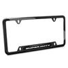 iPick Image Compatible with Ford Super-Duty Real Carbon Fiber Insert Black 50 States Stainless Steel License Plate Frame view 1