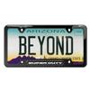iPick Image Compatible with Ford Super-Duty Real Carbon Fiber Insert Black 50 States Stainless Steel License Plate Frame view 2
