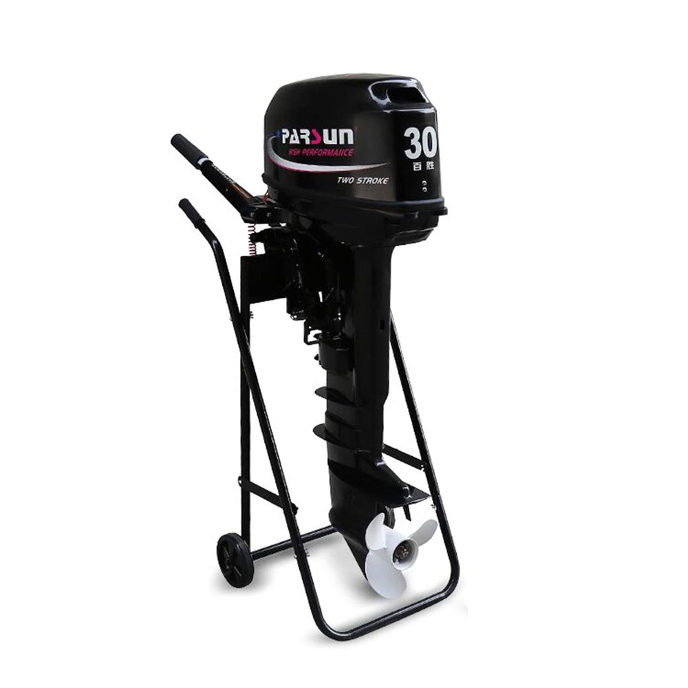 Outboard Boat Motor Cart Outboard Stand Foldable Boat Motor Carrier Cart Dolly Storage Outboard Motor Stand Dolly, 154 LB Heavy Duty Pro Engine Stand with Wear-resistant Rubber Wheels, Black