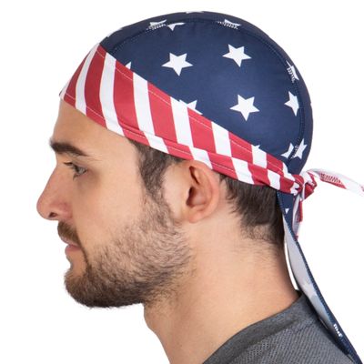 Tough Headwear Skull Caps - Head Wraps for Men - Summer Mens Dreads Do Rag - Cooling Helmet Liners - Hard Hat Liner, Du Rag - Workout, Cycling, Motorcycle Pirate Bandana