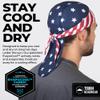 Tough Headwear Skull Caps - Head Wraps for Men - Summer Mens Dreads Do Rag - Cooling Helmet Liners - Hard Hat Liner, Du Rag - Workout, Cycling, Motorcycle Pirate Bandana view 2