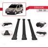 accessorypart Compatible with Citroen Nemo 3 (225) 2008-2017 Fly Model Car Roof Rack Cross Bar Black Aluminium 3 Bars view 3