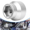 Oil Filter Socket 24mm / 36mm Reversible Fuel Filter Cap Remover and Installer Assistant Compatible with 6.0L / 6.4L Ford Powerstroke Diesel 2003-2010(silver) view 1