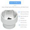 Oil Filter Socket 24mm / 36mm Reversible Fuel Filter Cap Remover and Installer Assistant Compatible with 6.0L / 6.4L Ford Powerstroke Diesel 2003-2010(silver) view 3