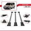 accessorypart Compatible with Citroen Nemo 3 (225) 2008-2017 Fly Model Car Roof Rack Cross Bar Gray Aluminium 3 Bars view 3
