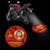 Apedes Born in USSR Universal Custom Waterproof 12V 3D LED Motorcycle Logo Projector Shadow Show 3D Led Tail Light for Motorcycle Bike Wired view 3