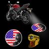 Apedes MLK Universal Custom Waterproof 12V 3D LED Motorcycle Logo Projector Shadow Show 3D Led Tail Light for Motorcycle Bike Wired view 2