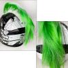 3T-SISTER Helmet Mohawk Hawk Cosplay Wig Helmet Accessory for Motorcycle Bicycle Ski Helmets Real Hair Decorations (Helmet not Included) (Blue) view 2