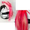 3T-SISTER Mohawk Hawk Cosplay Wig Helmet Accessory for Motorcycle, Bicycle, Ski Helmets - Real Hair Decorations (Blue) view 2