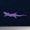 Dark Spark Decals Salamander Silhouette 3 inch Lavender Indoor Outdoor Vinyl Decal view 2
