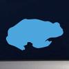 Dark Spark Decals Nestled Tree Frog Silhouette 8 inch Light Blue Indoor Outdoor Vinyl Decal view 2