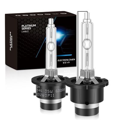 ELECTRONLUMEN D4S HID Xenon Headlight Bulbs 35W 6000K High Low Beam Replacement Headlamps - Cool White, Pack of 2