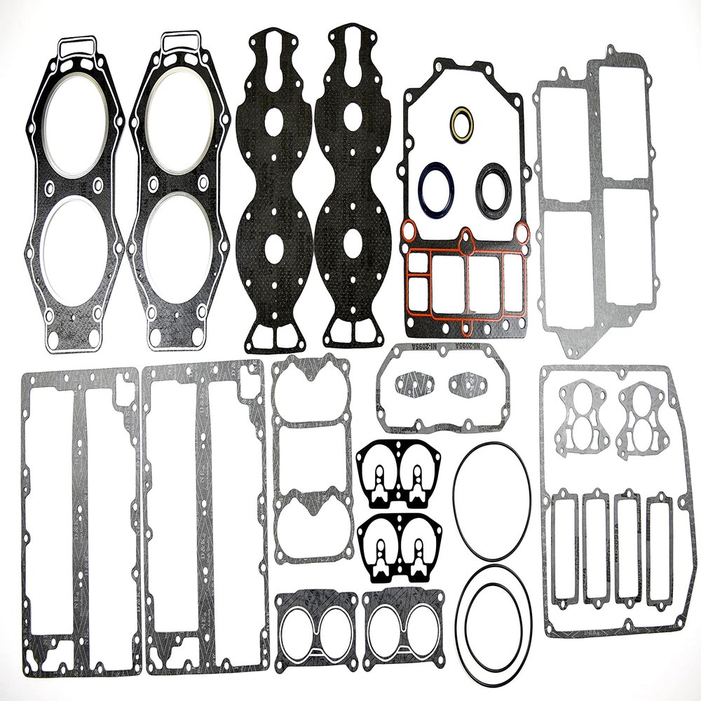 OVERSEE 6E5-W0001 Power Head Gasket Kit for Yamaha 2T Outboard Motor V4 15-130HP 6E5-W0001-01 6E5-W0001-A2 6F3-W0001