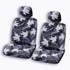 Hawaiian Car Seat Covers Set of 2 - Tribal Tapa Prints - Polynesian Designs - 2 Headrest Covers Included (Add 1 Armrest Slot, Tribal Honu Gray) view 1