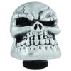 Temzzer Skull Resin Car Gear Shift Lever Handle Heavy Shiny Transmission Gear Shifter Knob for Most Manual Automotive Vehicles (Silver) view 1