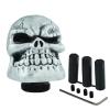 Temzzer Skull Resin Car Gear Shift Lever Handle Heavy Shiny Transmission Gear Shifter Knob for Most Manual Automotive Vehicles (Silver) view 4