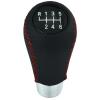 Temzzer 6 Speed Shift Knob Car Shifter Handle PU Leather Gear Stick Head for Most Manual Automatic Vehicles (Red Stitches) view 1
