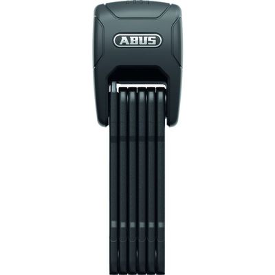 ABUS Bordo Granit XPlus Folding Padlock 6500KA/90 Black SH - Flexible and Secure Bike Lock with Alarm and Extra Protection on Joints - with Padlock - Length 90 cm