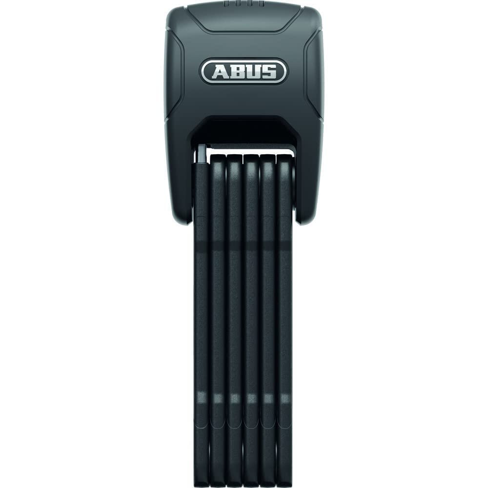 ABUS Bordo Granit XPlus Folding Padlock 6500KA/90 Black SH - Flexible and Secure Bike Lock with Alarm and Extra Protection on Joints - with Padlock - Length 90 cm