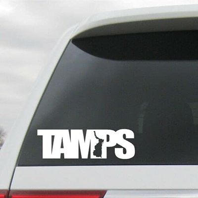 Tamaulipas Sticker TAMPS Vinyl Decal Mexico State Reynosa Tampico ESTADO Sticker for Car Vinyl Decal Truck Window Bumper Sticker Laptop Decal (White, 6.5" 2")