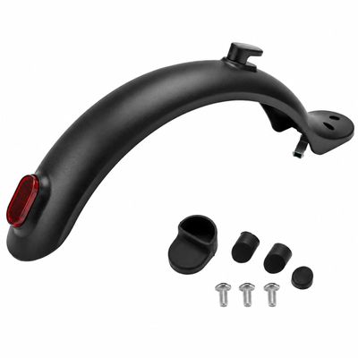 Rear Mudguard for M365, Black Electric Scooter with Taillight, ABS PC Material, Bracket Support Accessory