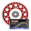 Renthal Ultralight Front & Rear & R3-3 O-Ring Chain Kit - 13/50 RED - Compatible with Honda CR250R 1988 to 2008 view 1