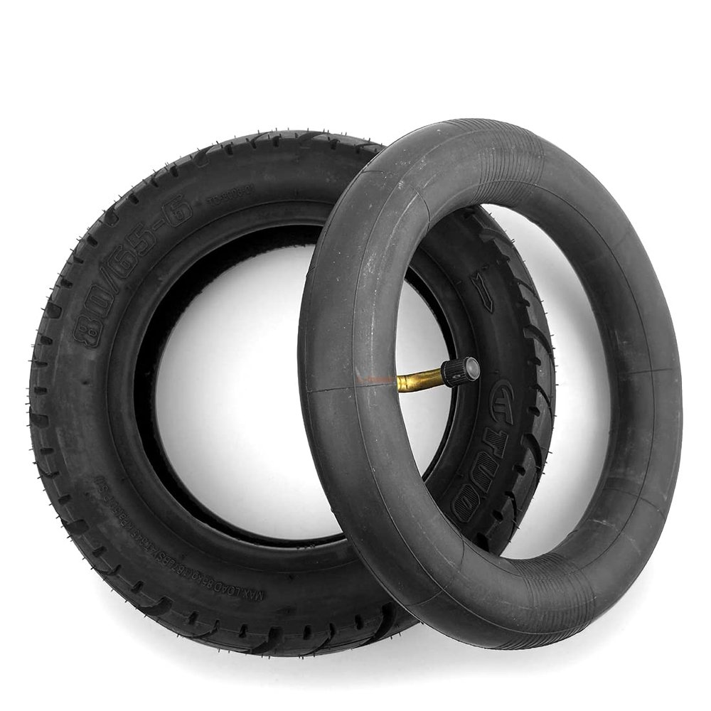 80/65-6 High-speed Tire For Scooter Motor Wheel 10" Pneumatic Tyre With Inner Tube 10 Inch Wheel Replacement Tire (tire and tube)