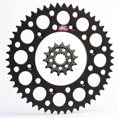 Renthal Ultralight Front & Ultralight Rear Sprocket Kit - 14/48 BLACK - Compatible with 2002 to 2022 Honda CRF450R