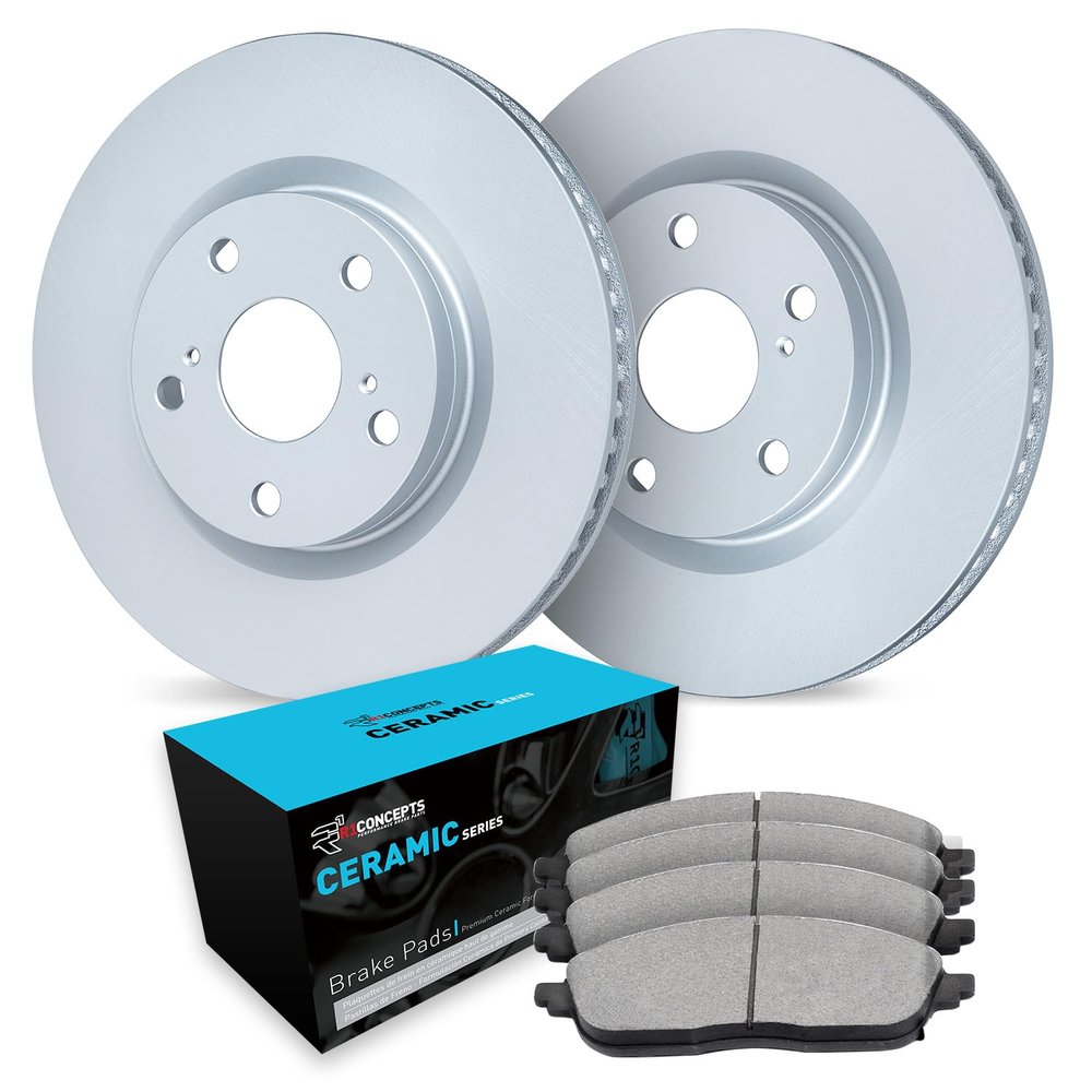 R1 Concepts Rear Brakes and Rotors| Automotive Replacement Brake Kits| Rear Ceramic Brake Pads and Rotors Kit| Fits 2014-2015 Mercedes-Benz CLA250