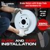 R1 Concepts Rear Brakes and Rotors| Automotive Replacement Brake Kits| Rear Ceramic Brake Pads and Rotors Kit| Fits 2014-2015 Mercedes-Benz CLA250 view 4