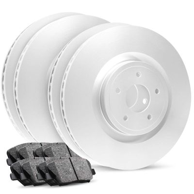 R1 Concepts Front Rear Brakes and Rotors Kit |Front Rear Brake Pads| Brake Rotors and Pads| Ceramic Brake Pads and Rotors |fits 2014-2015 Mercedes-Benz CLA250