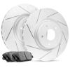 R1 Concepts Front Brake Kit Fits 2011-2018 Porsche Cayenne; 2011-2014 Volkswagen Touareg| Ceramic Brake Pads and Slotted Brake Rotors| 16.0" Front Rotor view 1