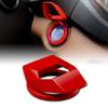 Q1-TECH, 2Pcs Engine Start/Stop Button Cover, Push to Start Button Ignition Cover Anti-Scratch Universal Aluminum Alloy Button Decoration Ring for Cars (Black+Red) view 2