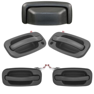 TRQ Exterior Door and Tailgate Handle Set Black