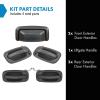 TRQ Exterior Door and Tailgate Handle Set Black view 2