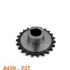 L-faster 23 Teeth Fixed Sprocket Wheel with 14 Teeth Motor Gear and 70 Links #420 Chain for Tricycle Bike 24mm Axle (23T-14T-70L) view 2