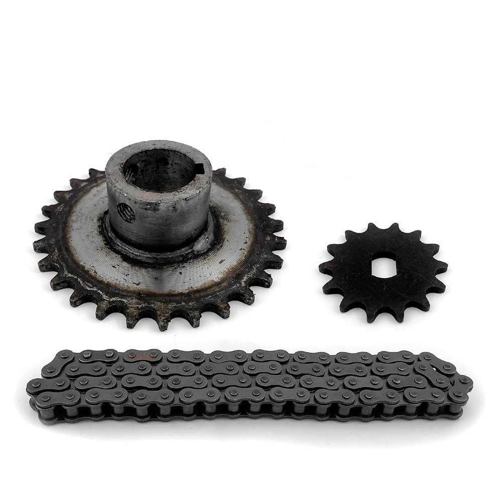 28 Teeth Fixed Chain Gear with 14 Teeth Motor Sprocket and 70 Links #420 Chain for Electric Trike Bike Axle 24mm 26mm 31mm (26mm)