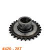 28 Teeth Fixed Chain Gear with 14 Teeth Motor Sprocket and 70 Links #420 Chain for Electric Trike Bike Axle 24mm 26mm 31mm (26mm) view 3