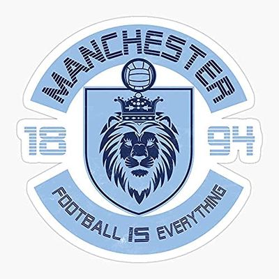 Pack of 2 3" Stickers - Man Vintage Manchester Retro Distressed City Fc Sticker Graphic - Die Cut Sticker, High Resolution Top Grade Vinyl