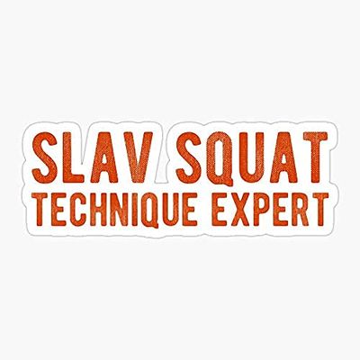 Pack of 2 3" Stickers - Slav Squat Technique Expert Sticker Graphic - Die Cut Sticker, High Resolution Top Grade Vinyl