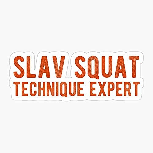 Pack of 2 3" Stickers - Slav Squat Technique Expert Sticker Graphic - Die Cut Sticker, High Resolution Top Grade Vinyl