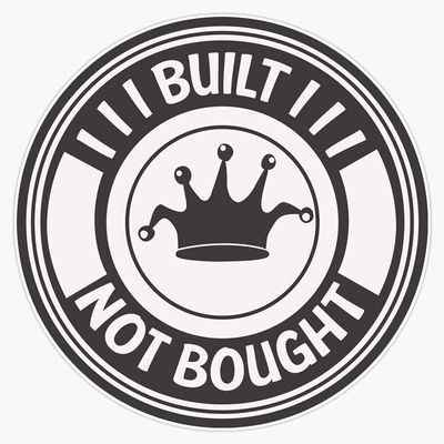 Pack of 2 3" Stickers - JDM Built Not Bought Badge Sticker Graphic - Die Cut Sticker, High Resolution Top Grade Vinyl