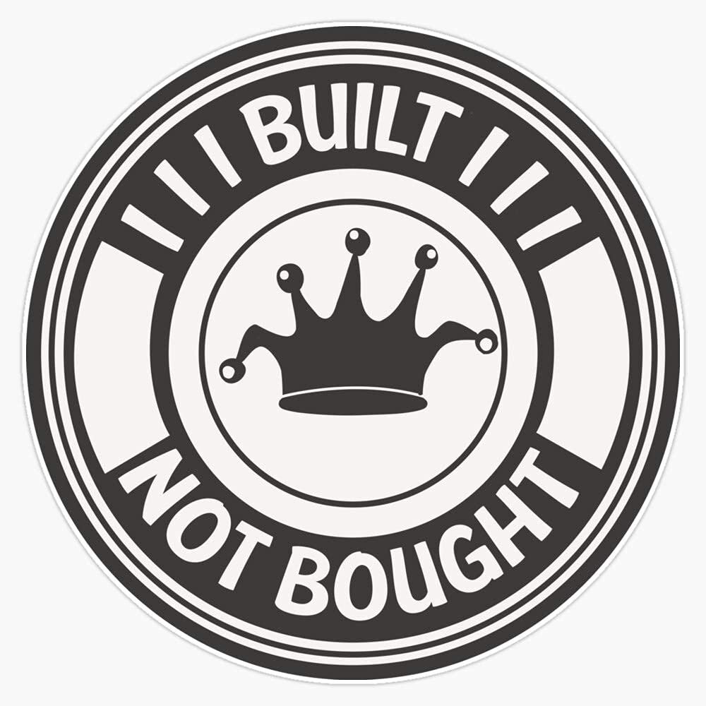Pack of 2 3" Stickers - JDM Built Not Bought Badge Sticker Graphic - Die Cut Sticker, High Resolution Top Grade Vinyl