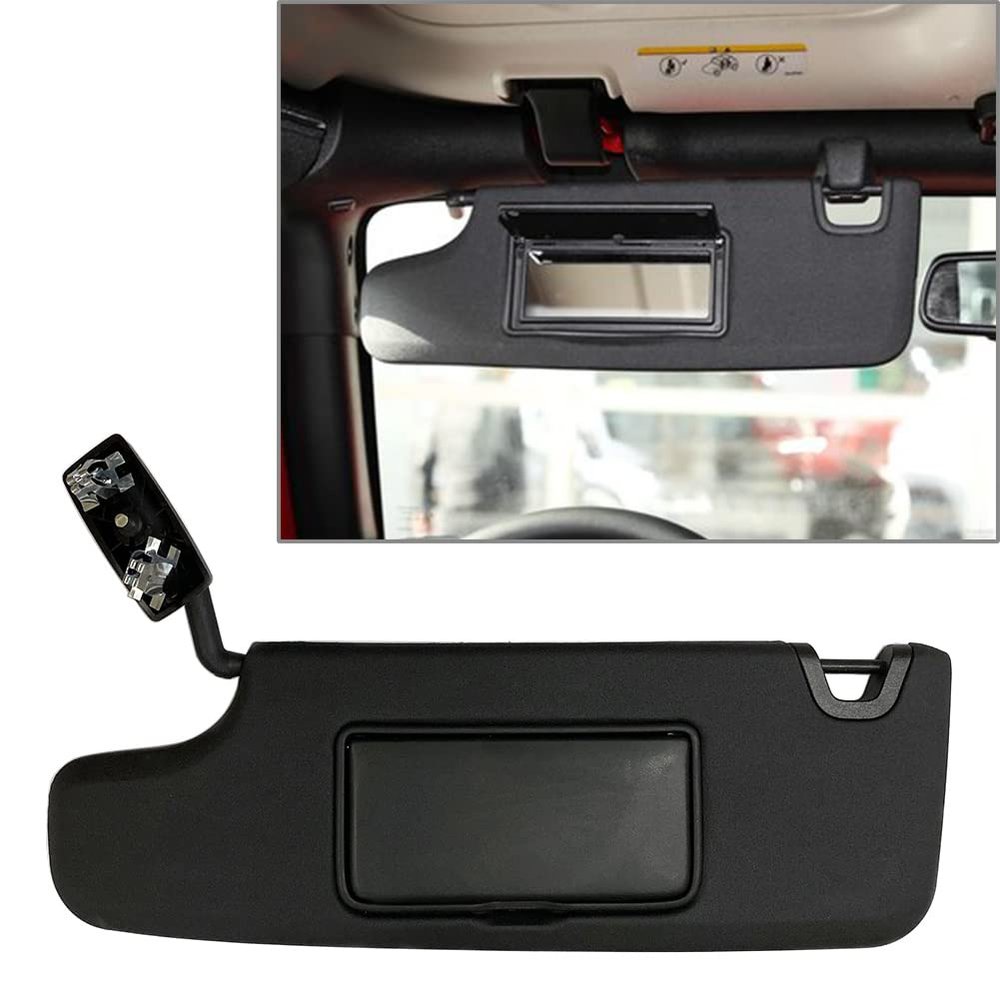 GZYF Car Auto Interior Driver Side Sun Visor Replacement 6CJ07DX9AA for Jeep Wrangler JK 2007-2017