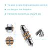 6 Pack 6 Colors to Choose Super Bright LED White Bulb 500 Lumens 3014 24-SMD Festoon 36mm 1.53" 6411 6461 DE3425 C5W LED Bulbs for Car Interior Map Dome Trunk Courtesy License Plate Light (White) view 4