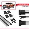 apline Compatible with Ford Ranger (P375) 2011-2022 Fly Model Car Roof Rack Cross Bar Grey Aluminium 2 Bars view 4