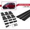 apline Compatible with Mercedes Vaneo (W414) 2002-2005 Fly Model Car Roof Rack Cross Bar Black Aluminium 3 Bars view 4