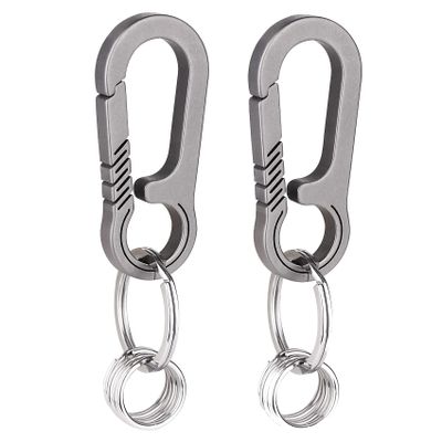 Tibitdeer Titanium Key Chain, Multifunctional Carabiner Keychain, Heavy Duty