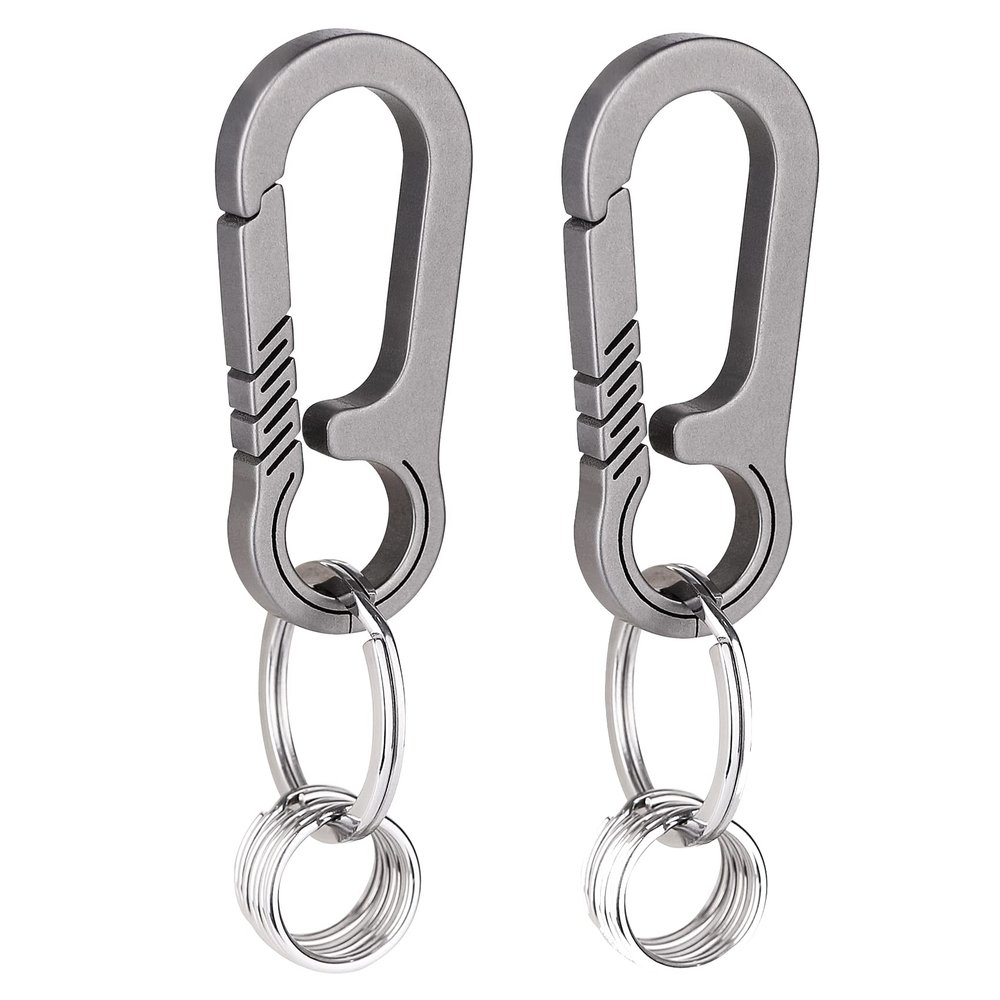 Tibitdeer Titanium Key Chain, Multifunctional Carabiner Keychain, Heavy Duty