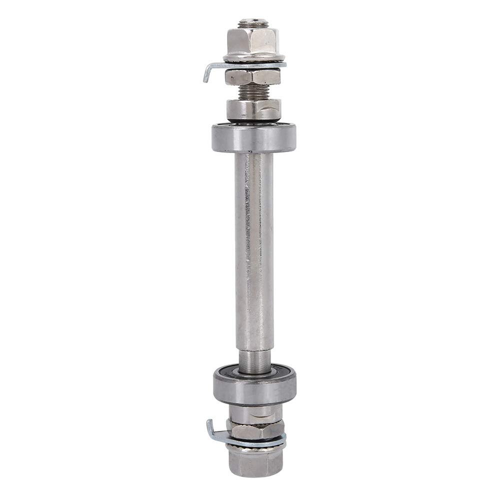 SUNGOOYUE Hub Axle, Metal Wheel Hub Axle Front Rear Solid Shaft Lever for Road Bike((Front) Axle + 6000 Bearing)